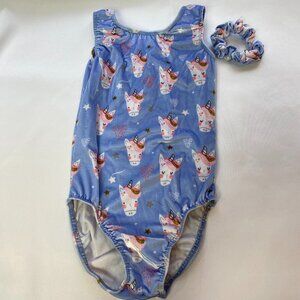 Child's Destira Velvet Unicorn Leotard Size Medium